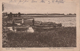 B 78) AK Wendisch Rietz Kr, Storkow, Ufer Scharmützelsee, Ruderboot Boot, Gelaufen  Am 4.9.1922 Nach Oldenburg - Fürstenwalde