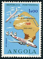 Angola 1963 Boeing 707 Lockheed Constellation TAP (Yvert 490, Michel 492, St Gibbons 611, Scott 490) - Aerei