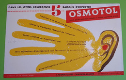 Buvard 303 - Laboratoires Chauvin - OSMOTOL - Oreille - Etat D'usage - Main - 21x13.5 Cm Environ - Année 1960 - Produits Pharmaceutiques