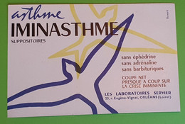 Buvard 306 - Laboratoires Servier - IMINASTHME - Etat D'usage - Oiseau - 20x13.5 Cm Environ - Année 1960 - Produits Pharmaceutiques