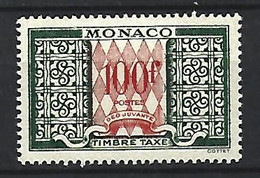 Timbre Monaco Taxe  En Neuf ** N 39 - Postage Due