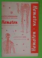 Buvard 320 - Laboratoire Dexo - HEMATON - Squelette - "Etat" D'usage : Voir Photos-13.5x20 Cm Environ - Année 1950 - Produits Pharmaceutiques