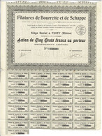 Titre Ancien - Filatures De Bourrette Et De Schappe -Titre De 1930 - - Textil
