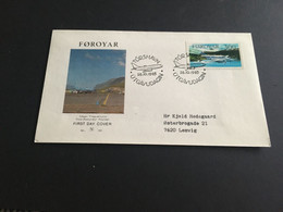 (4 C 13)  Føroyar FDC - Faroe Islands Prermier Jour  - 1985 - First Flight - Färöer Inseln