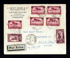 S64-MOROCCO-AIRMAIL COVER CASABLANCA To WIEN (austria) 1932.WWII.MAROC.Marruecos.French Colonies.Brief.ENVELOPPE AERIEN - Briefe U. Dokumente