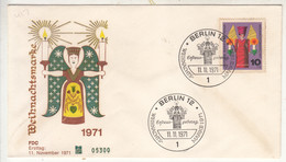 Germany Deutschland FDC 1971, Charity Issue, Wooden Toys (dancing Men), Dance, Candle, - Dolls