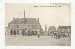 Cp, 86 , NEUVILLE DE POITOU ,place Et Hôtel De Ville , écrite - Neuville En Poitou