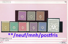 Frankreich 1944 - France 1944 - Francia 1944 -  Michel 639-647 (ohne 648) - ** Mnh Neuf Postfris - 1944-45 Arc De Triomphe