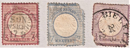 Lot De 3 Timbres Empire Allemand 1872 - Oblitérés