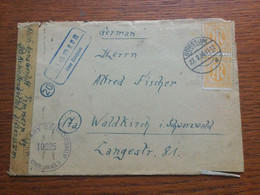 K25 Alliierte Besetzung Bizone 1946 Brief Von Zimmern über Börssum Mit Zensur Nach Waldkirch Landpostamt - Bizone