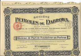 PETROLES DE DABROWA - 1920 - Petrolio