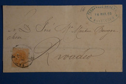 AH12 ESPANA BELLE LETTRE   1912 SANTANDER  RIVADEO  +15 C +AFFRANCH.  INTERESSANT - Storia Postale