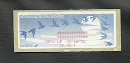2 TIMBRES  DE DISTRIBUTEUR - LES OISEAUX DE JUBERT - - 1990 « Oiseaux De Jubert »