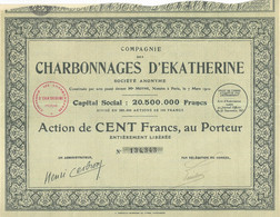 CHARBONNAGES D' EKATHERINE - 1910 - Otros & Sin Clasificación