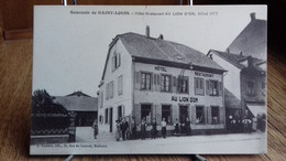 CPA. SAINT LOUIS  Hôtel Restaurant  Au Lion D'or , Alfred OTT (1923).animée,personel Devant L'hôtel (S48-21) - Saint Louis