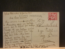 96/691  CP   1921   ALEXANDRIE POUR PARIS - Cartas & Documentos