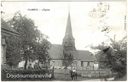 CPA - 76 - FLAMETS - Cavalier Devant L'Eglise - Neufchâtel En Bray