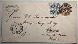 Thurn&Taxis 1866 Ganzsache Frankfurt A.Main>Hotel Pension Mury-Money Chailly Clarens Vaud Schweiz(Brief Lettre Suisse VD - Cartas & Documentos