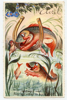 1er Avril.poissons,Pisces.fish.grenouille.frog. - Pescados Y Crustáceos