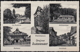 D-37627 Stadtoldendorf - Alte Stadtansichten - Rathaus - Baustraße - Försterbergturm - Nice Stamp - Holzminden