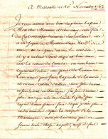 LETTRE POUR ANTIBES . 1762 . TEXTE HISTORIQUE SUR CANADA ET TERRE NEUVE - Documenti Storici