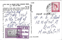 GB Isle Of Man Calf Of Man Postcard 1964 - Man (Insel)