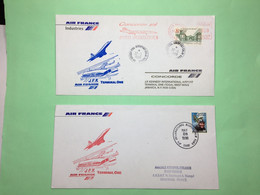 LETTRE CONCORDE AIR FRANCE INAUGURATION AÉROGARE JFK NEW YORK 1998 CACHETS ++++ - Briefe U. Dokumente