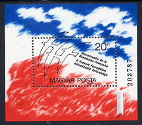 HUNGARY 1989 Bicentenary Of French Revolution Block MNH / **.  Michel Block 203 - Ungebraucht
