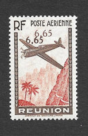 REUNION Timbre Pour Poste Aérienne N°3 Double Surcharge - Unused Stamps