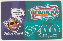 ZIMBABWE - Mango Juice Card 200, Z$200, Exp.date  10/10/2002, Used - Zimbabwe