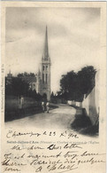 86    Saint  Julien L'ars  -  Le Clocher   Et L'avenue De L'eglise - Saint Julien L'Ars