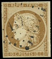 EMISSION DE 1849 - 1    10c. Bistre-jaune, Obl. PC 117, Frappe Légère, TB/TTB - 1849-1850 Cérès