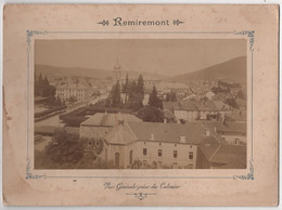 Photo Originale Sur Carton XIXème REMIREMONT Vue Du Calvaire Beau Format - Oud (voor 1900)