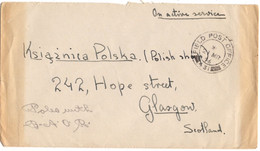 POLOGNE  LETTRE CACHET FIELDPOST 431 1946  DES FORCES POLONAISES DE LA B.A.O.R (BRITISH ARMY OCCUPATION OF RHINE) - Government In Exile In London
