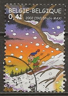 BELGIQUE Oblitéré 3095 Skieur Noël Stam Et Pilou - Usati