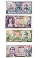 COLOMBIA 1 2 5 10 20 50 AND 100 PESOS Nd 1972-1991 SERIES 7 PIECES SET UNC BANKNOTES - Colombia