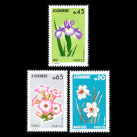 Andorra/French Andorra 1974 Flowers Serie 3v MNH - Altri & Non Classificati