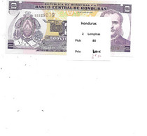 HONDURAS BILLET 2 LEMPIRAS PICK 80 - Honduras