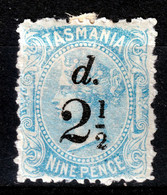 TASMANIA   1891   21/2  On 9 P  MH   P.111/2   FULL GOM - Nuovi