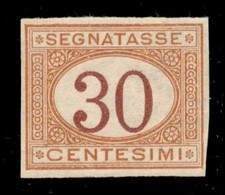 Regno - Segnatasse - 1890 - 30 Cent (23g) Non Dentellato - Gomma Integra - Fiecchi + Cert AG (8.250) - Other & Unclassified