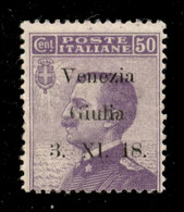 Occupazioni I Guerra Mondiale - Venezia Giulia - 1918 - Saggi - 50 Cent Michetti (S1) - Gomma Originale - Diena (1.500) - Other & Unclassified