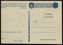 Occupazioni Straniere Delle Colonie - Occupazione Britannica - Britisk Oqupation Su Cartolina Postale In Franchigia Di R - Autres & Non Classés
