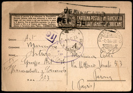 Repubblica Sociale - RSI - Posta Da Campo N.773 - Cartolina Postale In Franchigia (29) Per Parona Del 7.9.44 - Other & Unclassified