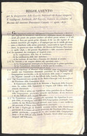 Prefilateliche E Documenti - Italia - 1848 - Governo Provvisorio Centrale - Decreto Del 11.4.48 Per Il Regolamento Per L - Other & Unclassified
