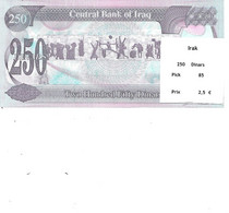 IRAK BILLET 250 DINARS PICK 85 - Iraq