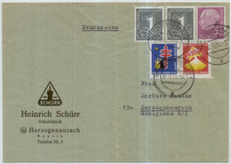 1955 Herzogenaurach Drucksache Aus Markenheftchen Mit Weihnachts-Vignetten - Brieven En Documenten