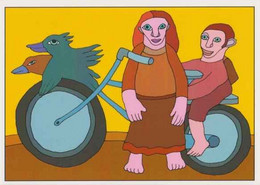 Cpm 1741/517 ERGON - Femme Et Enfant à Bicyclette  - Vélo - Cyclisme - Bicycle - Cycle - Illustrateurs - Illustrateur - Ergon