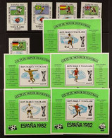 FOOTBALL 1981 TOGO FOOTBALL WORLD CUP "ESPANA 1982" complete Set Of 1000f Stamps And Miniature Sheets, Yvert 1051/55 And - Non Classificati