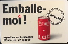 FRANCE  -  Cinécartes  -  Magnétique  -  Cité Des Sciences - Emballe-moi -  22 Nov. 94-27 Aout 95 - Bioscoopkaarten