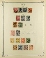 1866-1971 ALL DIFFERENT COLLECTION. Presented Mainly On Dedicated "Scott" Pages With 19th Century Ranges To 1b, Later Se - Bolivia